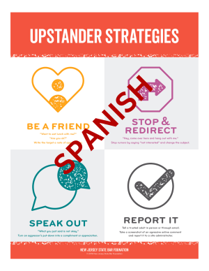 SCT Poster - Upstander Strategies (Spanish)