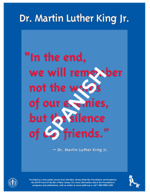 Poster - Martin Luther King Jr. Quote (Spanish)